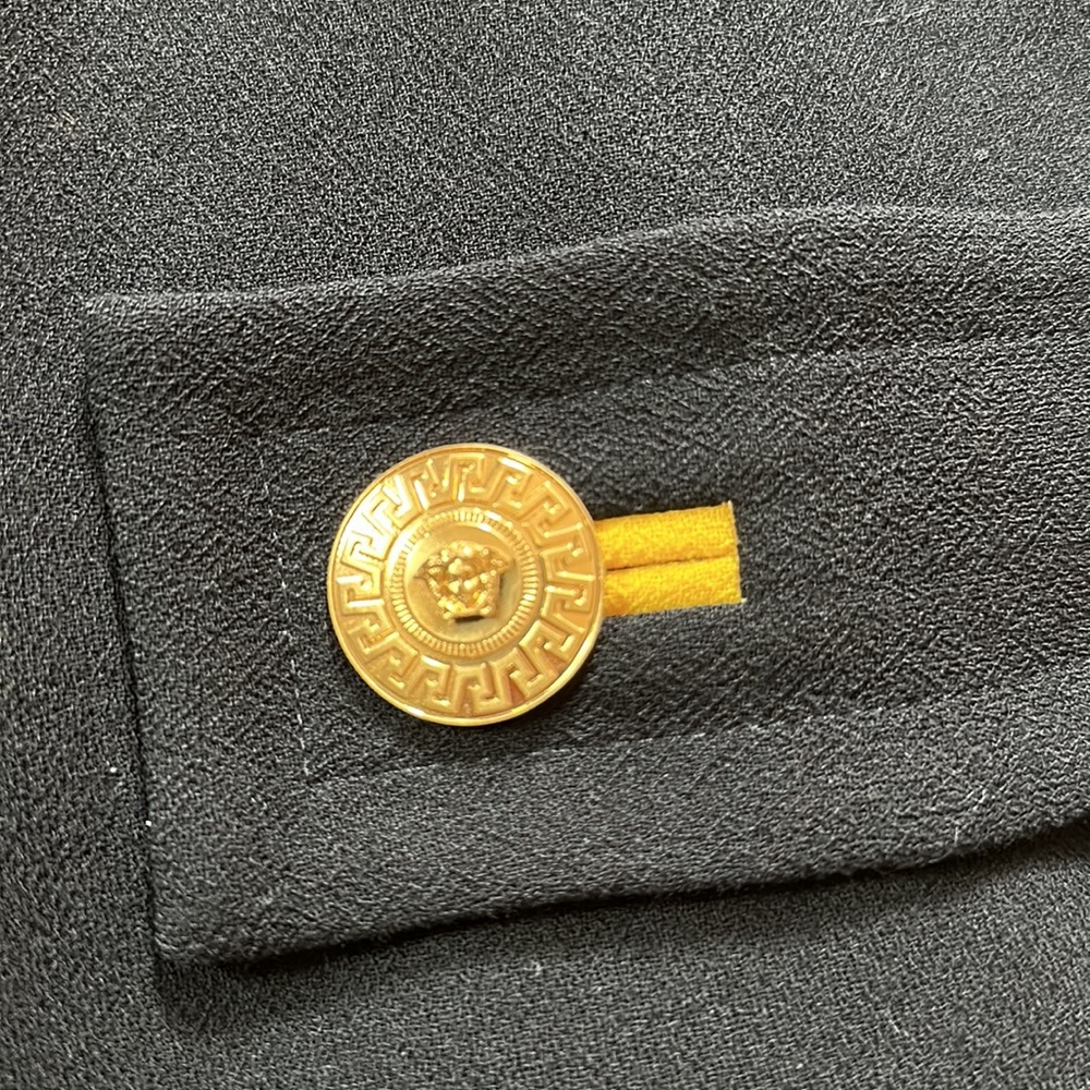 Authentic Versace Dress New With Tags and extra button. 100% crepe wool w Silk - Picture 2 of 8